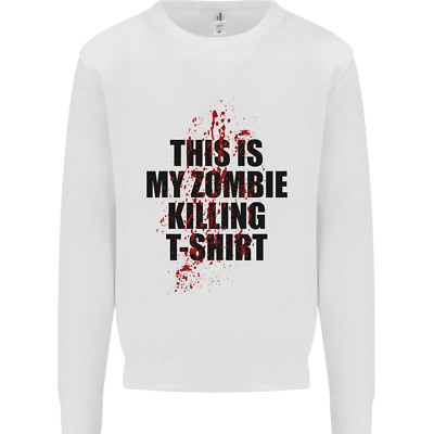 This Is My Zombie Killing Halloween Horror Kids Sweatshirt Jumper