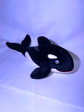 Sea World 15  Shamu Orca Killer Whale Plush Stuffed Animal Black  White