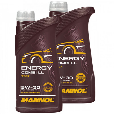 MANNOL Motoröl 5W-30 Energy Combi LL API SN BMW VW Porsche 2x 1 Liter Motor Öl