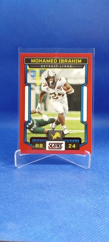 2023 Score Football Red #328 Mohamed Ibrahim - Detroit Lions RC