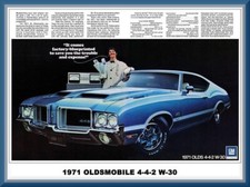 1971 Oldsmobile Cutlass 442 W30 Ad Toolbox - Refrigerator Magnet 42 Mil 1971 Oldsmobile Cutlass 442 W30 Ad Toolbox - Refrigerator Magnet 42 Mil