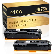 2x Black CF410A Toner Compatible With HP 410A LaserJet MFP M477fdn M452nw M452dn