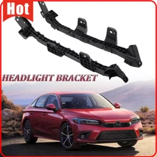 Pair Driver & Passenger Side Inner Headlight Bracket Fit 2022 2023 Honda Civic