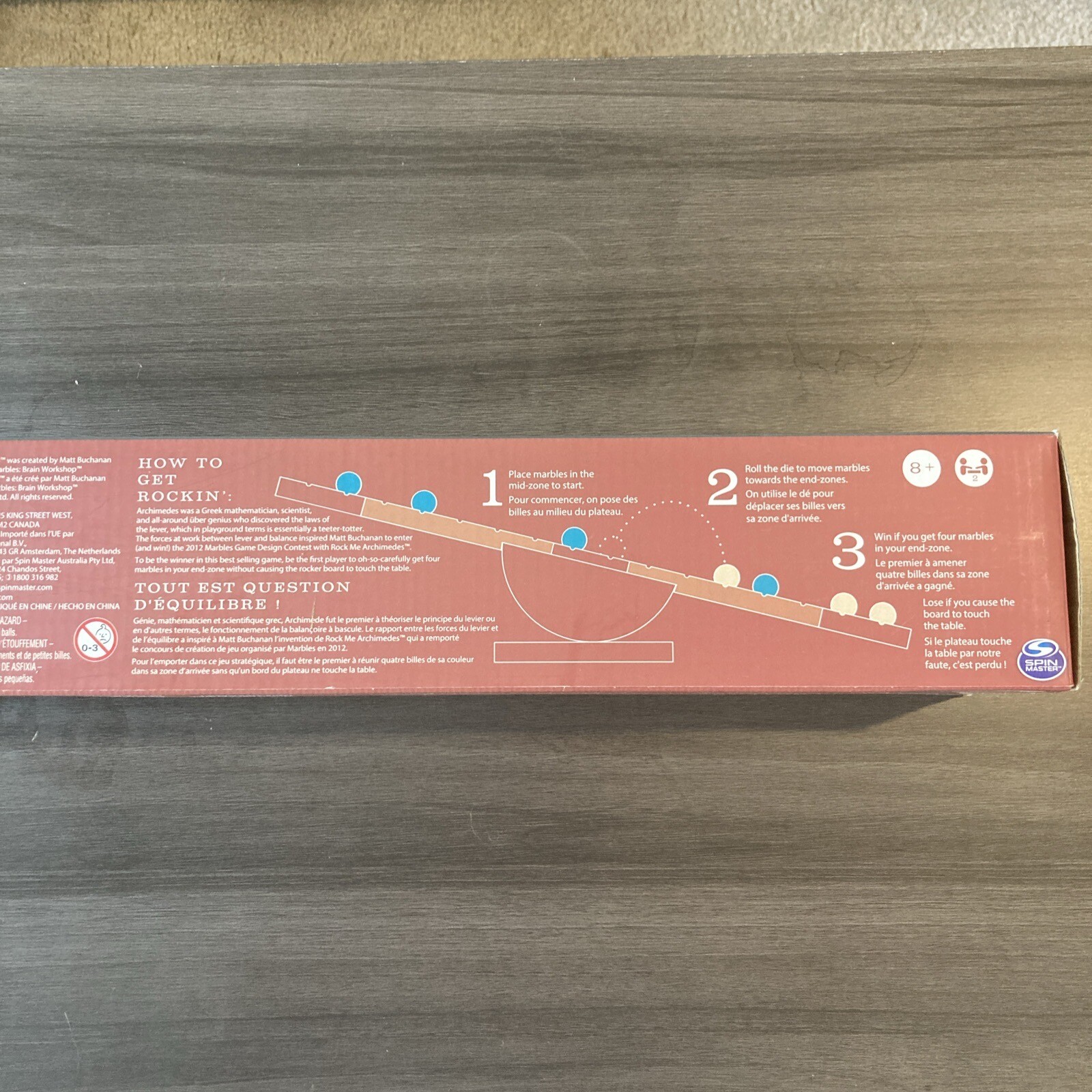 Marbles Rock Me Archimedes Balancing Board Game With Box All Pieces