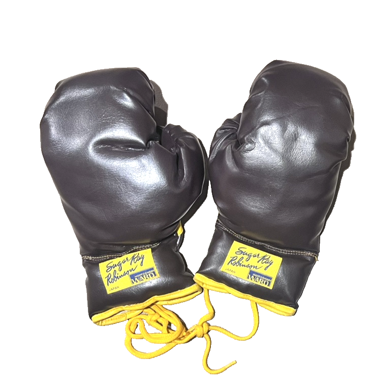Vintage Sugar Ray Robinson Sport Fun Lace Up Adult Boxing Gloves