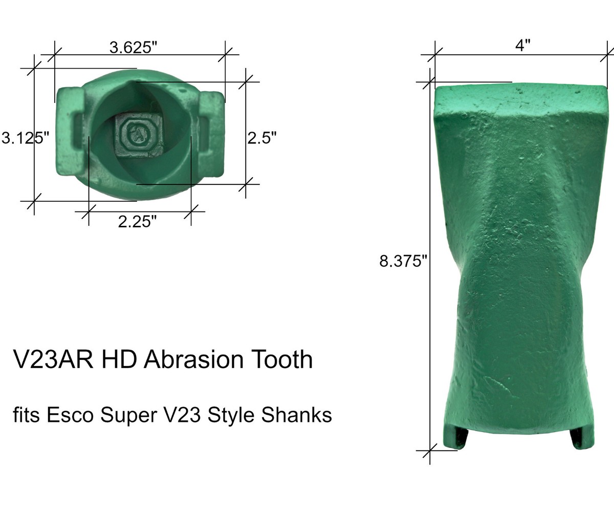 はな060 Weld-on Excavator Bucket Shank, Tooth & Pin Combo - 5849-V23