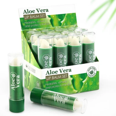 B4B 36 x Lip Balm Aloe Vera Full Size 3 Boxes x 12 pcs Wholesale Unisex UK Seller