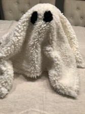 Pottery Barn gus The Ghost Pillow Sherpa  Ivory  Pillow #6836