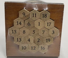 NEW~GREAT MINDS ~ARISTOTLE'S NUMBER PUZZLE ~Classic Wooden Puzzle. 38=ROW. FF