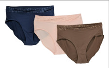 Breezies - Jacquard Shine Hi-Cut Brief Set of 3 - Denim Set