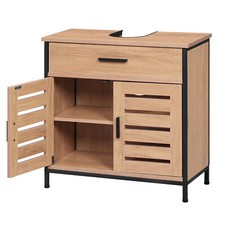 Waschbeckenunterschrank mit 2 Türen Badschrank 60x30x60 cm Aufbewahrungsschrank