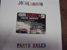 GEM DJ 120 Original Back Panel Label. Parting Out GEM DJ 120.