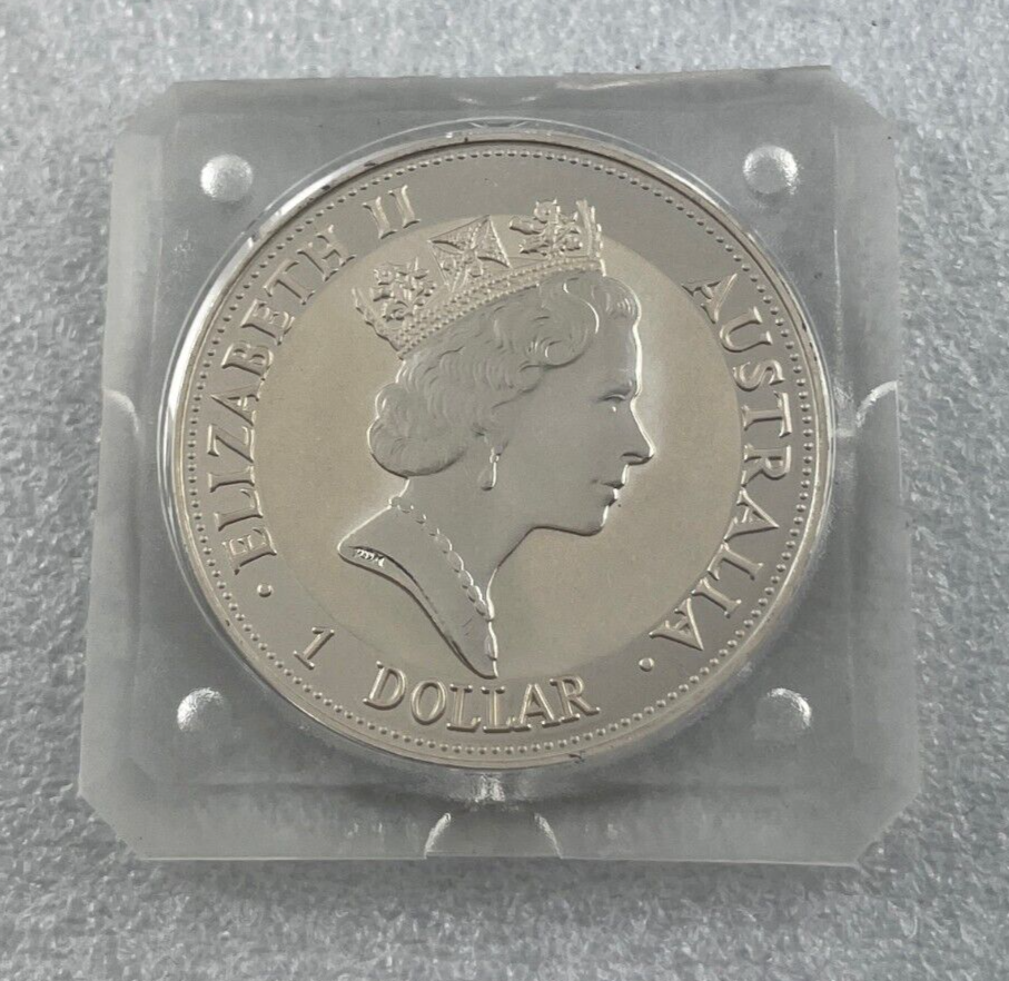 1993 Australian Kookaburra 1oz Silver $1 Coin - In original square
