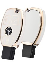 Car key cover TPU silicone Mercedes-Benz pendant protective cover white