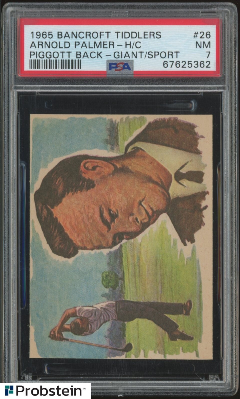 1965 Bancroft Tiddlers Piggott Back Giant Sport Golf #26 Arnold Palmer PSA 7