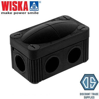 1x x2 5x 10x Wiska Combi 206/5 wetterfeste Außen Abzweigdose schwarz IP66