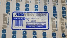 Addvent 300mm 12" Window Extractor Fan Automatic Model AVX 300 WAN