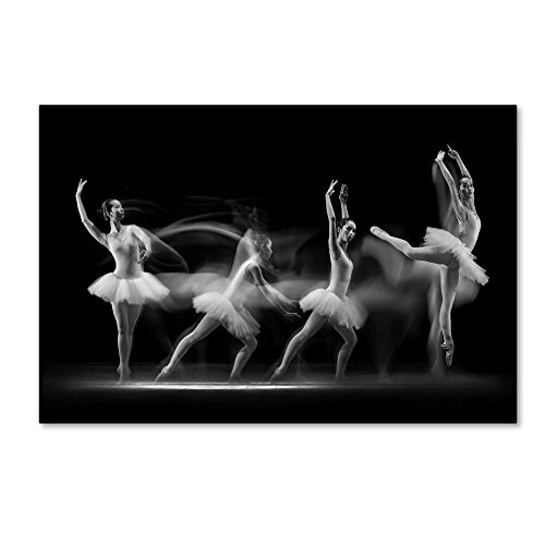 1X02989-C2232GG Balerina Art Wave Decorative Wall Hanging, 22x32