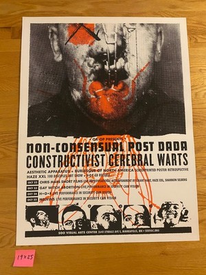 Aesthetic Apparatus - Non-Consensual Post Dada Screenprinted Poster Show 19x25