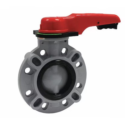 Asahi 173881020 Valve, Wafer, Cpvc, 2'' Pipe Sz, Lever Handle
