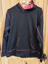 Womens XL Hoodie BCG Tru Wick Black Longsleeve Jacket Pockets Casual Sweatshirt