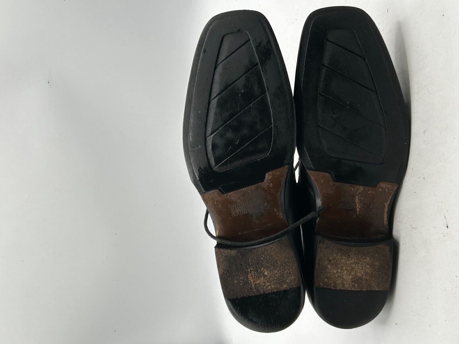 SAOLA Scarpe eleganti basse stringate Johnston & Murphy Derby da uomo taglia 11 in pelle nera