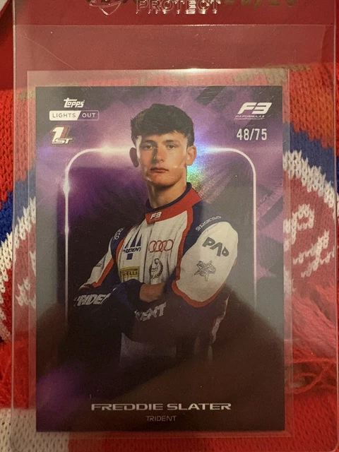 2026 Freddie Slater 1st Card Insert 48/75 Topps F1 Lights Out Numberd