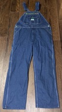 Liberty Overalls Mens 36x30 Blue Denim Bib Carpenter Workwear Farmer Utility