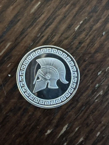 New ListingRoman / Spartan Helmet 1 Gram .999 Fine Silver Round