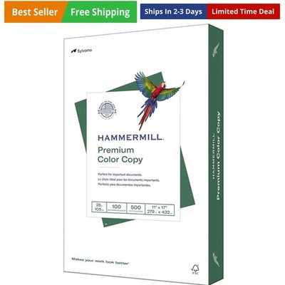 Printer Paper,  Color 28 lb Copy Paper, 11 x 17-100 Bright, Made in the , 102...