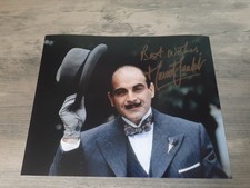 DAVID SUCHET POIROT SIGNED 10 X 8 AUTOGRAPHED PHOTO...REAL 