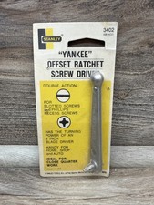 Vtg New Stanley Yankee No.3402 Offset Phillips/ SLOTTED Ratcheting Screwdriver