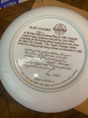 1985 The Edna Hibel XM Plate, Edition Limited - Bild 6 von 11