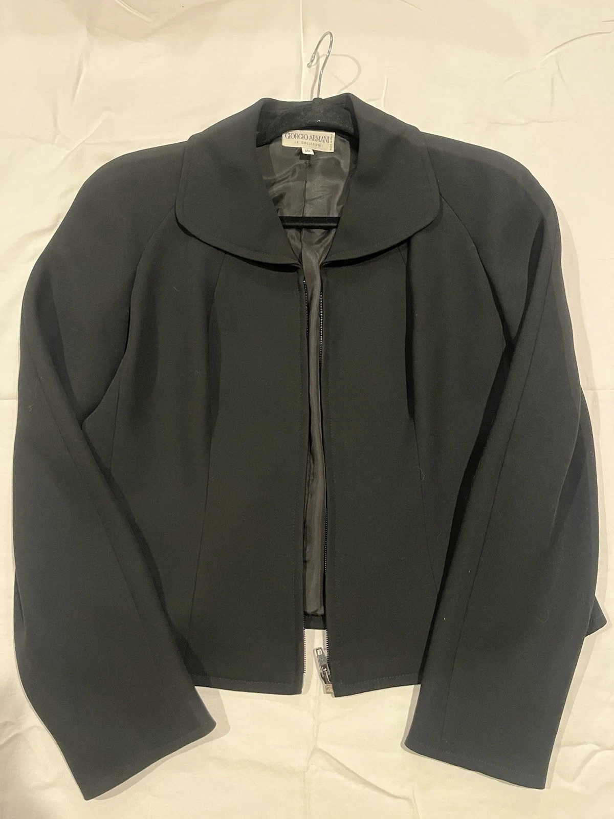 Giorgio Armani — Vintage Giorgio Armani Le Collezioni Wool zip up blazer Size 10 Made In Italy