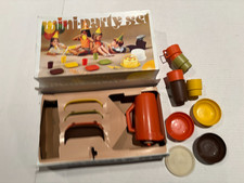 VINTAGE 1970 Tupperware Toys MINI-PARTY SET Cups Dished Pitcher in Original BOX