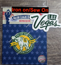 Parche de manga 125 aniversario Oakland A's Athletics 2026 + parche publicitario de Las Vegas