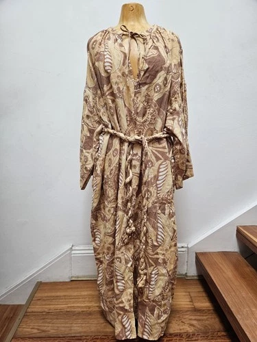 Linen Boho Dress & Tie MARA HOFFMAN Size 3X