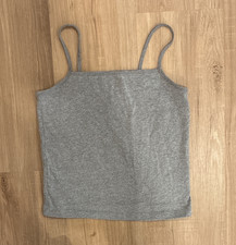 Wild Fable Gray Cotton Blend Strap Women's Solid Camisole Tank Top Size S