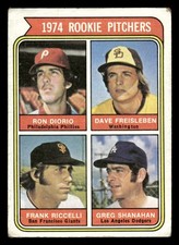 1974 Topps Baseball Card #599 Rookie Pitchers Dave Freisleben Washington. rookie card picture