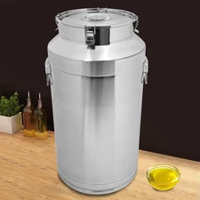 304 Stainless Steel Milk Jug  Milk Can Sealed Bucket Heavy Duty with Sealed Lid