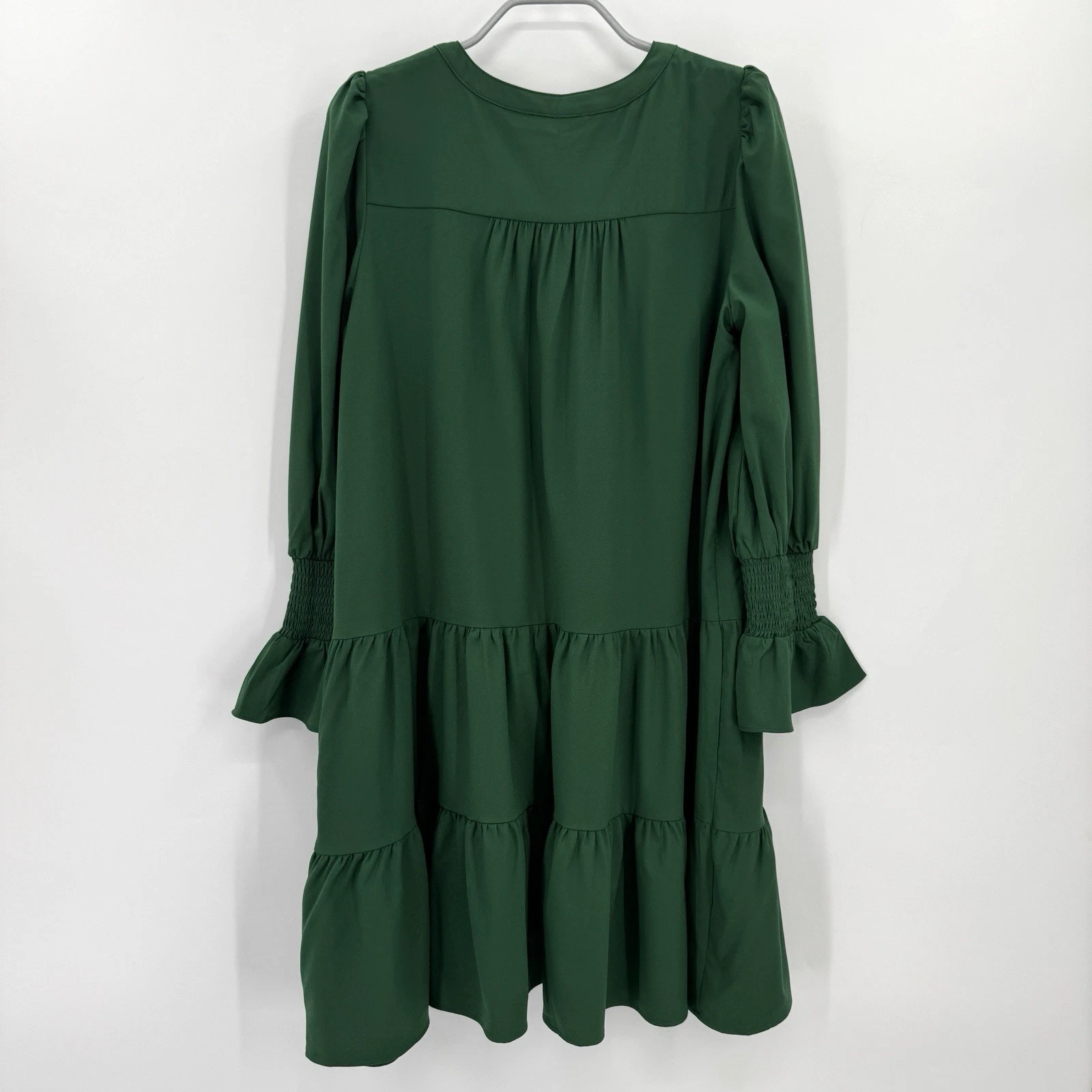 Abito Kenzo Pomander Place by Tuckernuck Hunter verde elasticizzato in crepe taglia M