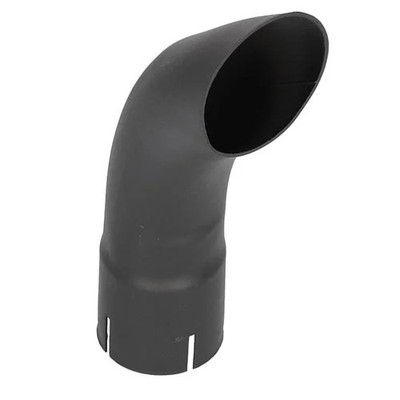 Exhaust Stack - 2-1/2'' x 12'' Curved Black