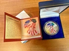 2000 Colorized Silver American eagle 1 oz .999 Fine Silver coin
