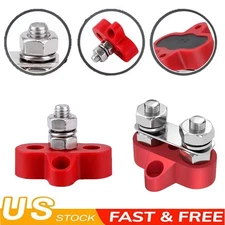  1/4" M8 12-48V Bus Bar Terminal Block Power Stud Battery Junction Post