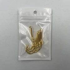 Fishing Hook Hat Pins Fishing Hook Hat Clip Fish Hooks for Hat Gold Fish 5PCS