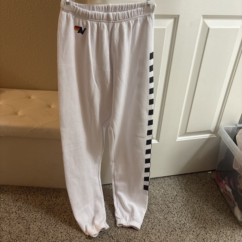 Aviator Nation Women’s Black-And-White Checkered, Sweatpants Brand New Small
