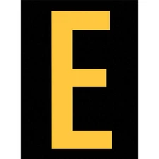 STRANCO INC RUM200-E-YB Reflective Letter Label,E,2-1/2in H,PK25 9G568