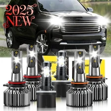 For Chevrolet Tahoe 2000-2006 LED Headlight High Low+Fog Light Bulbs Kit 6500K