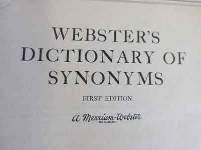 WEBSTER'S DICTIONARY OF SYNONYMS 1942