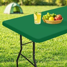 Rectangle Table Cloth Cover, Waterproof Polyester Elastic Fitted Tablecloth, ...